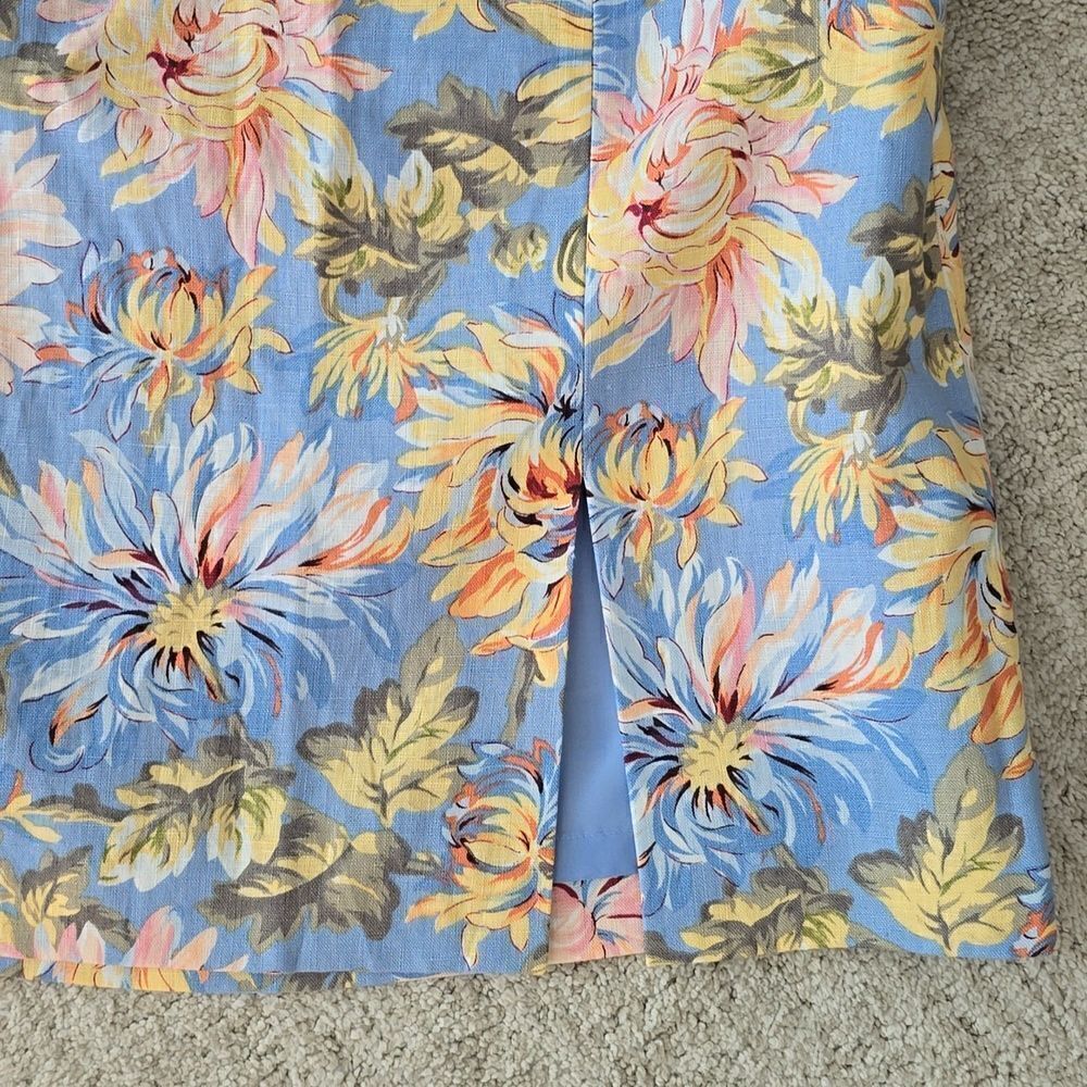 Talbots  | Linen Floral Skirt - Picture 2 of 7